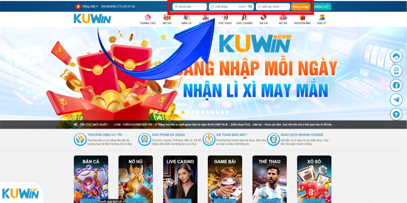 Hướng dẫn cách đăng nhập tại KUWIN siêu nhanh